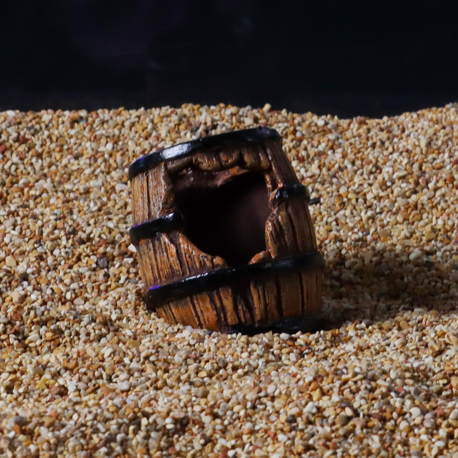 wave Wood Barrel with Hole, Medium