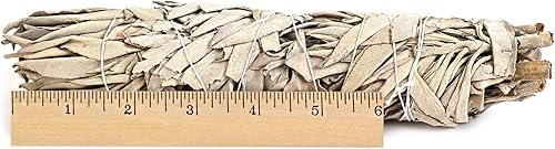 Miniatura 5 de Salvia blanca California extragrande, aproximadamente 8.5 pulgadas de largo y 2 pulgadas de ancho para rituales de manchas, limpieza de energía,