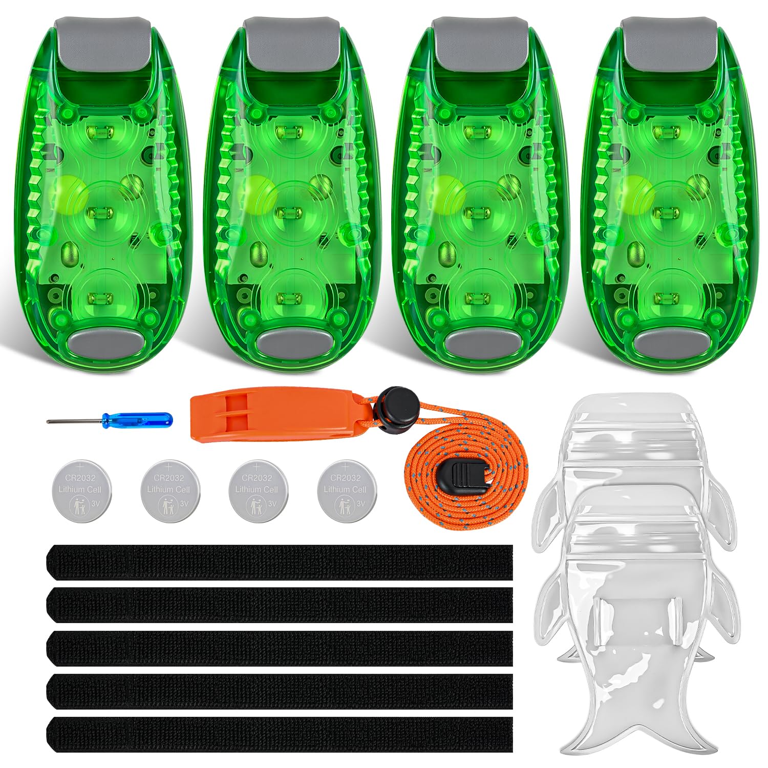 Nilight LED Safety Light 4PCS Green Marine Navigation Bike Tail Lights