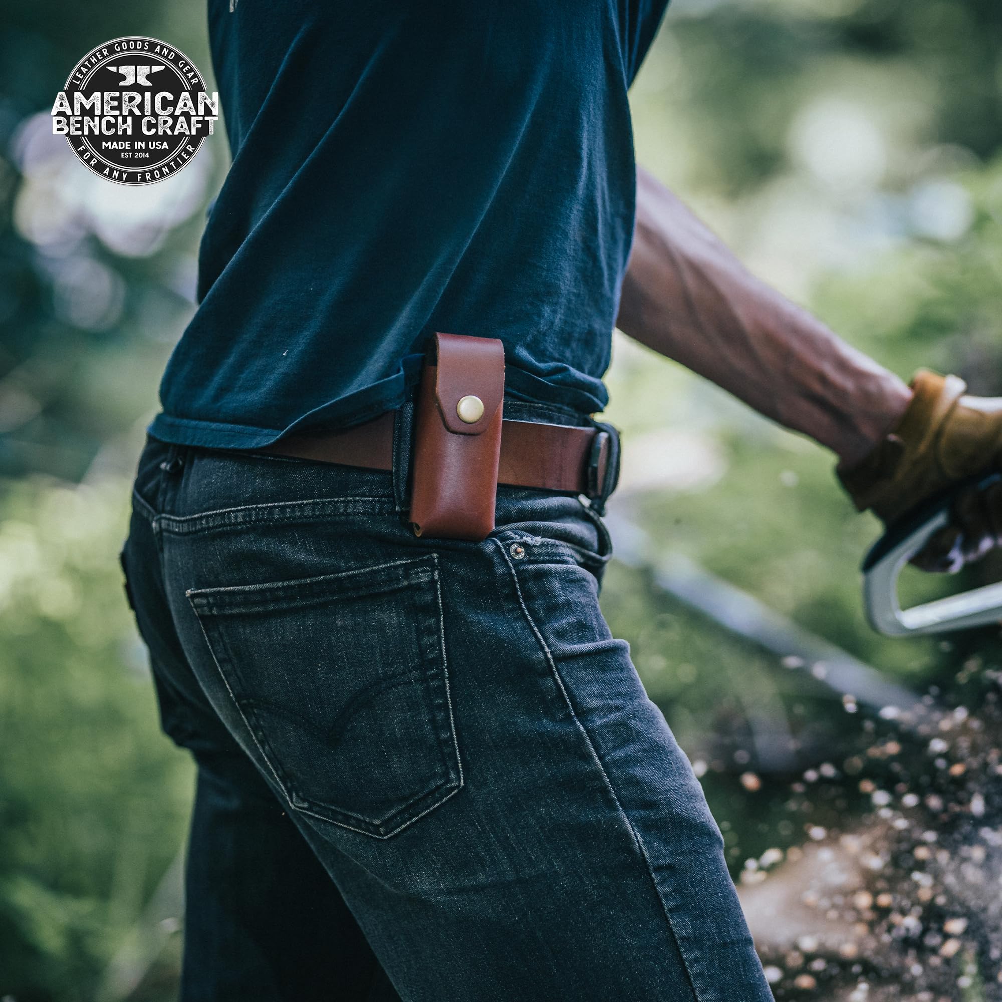 Étui en cuir pour Leatherman OHT, fabriqué aux États-Unis par American Bench Craft