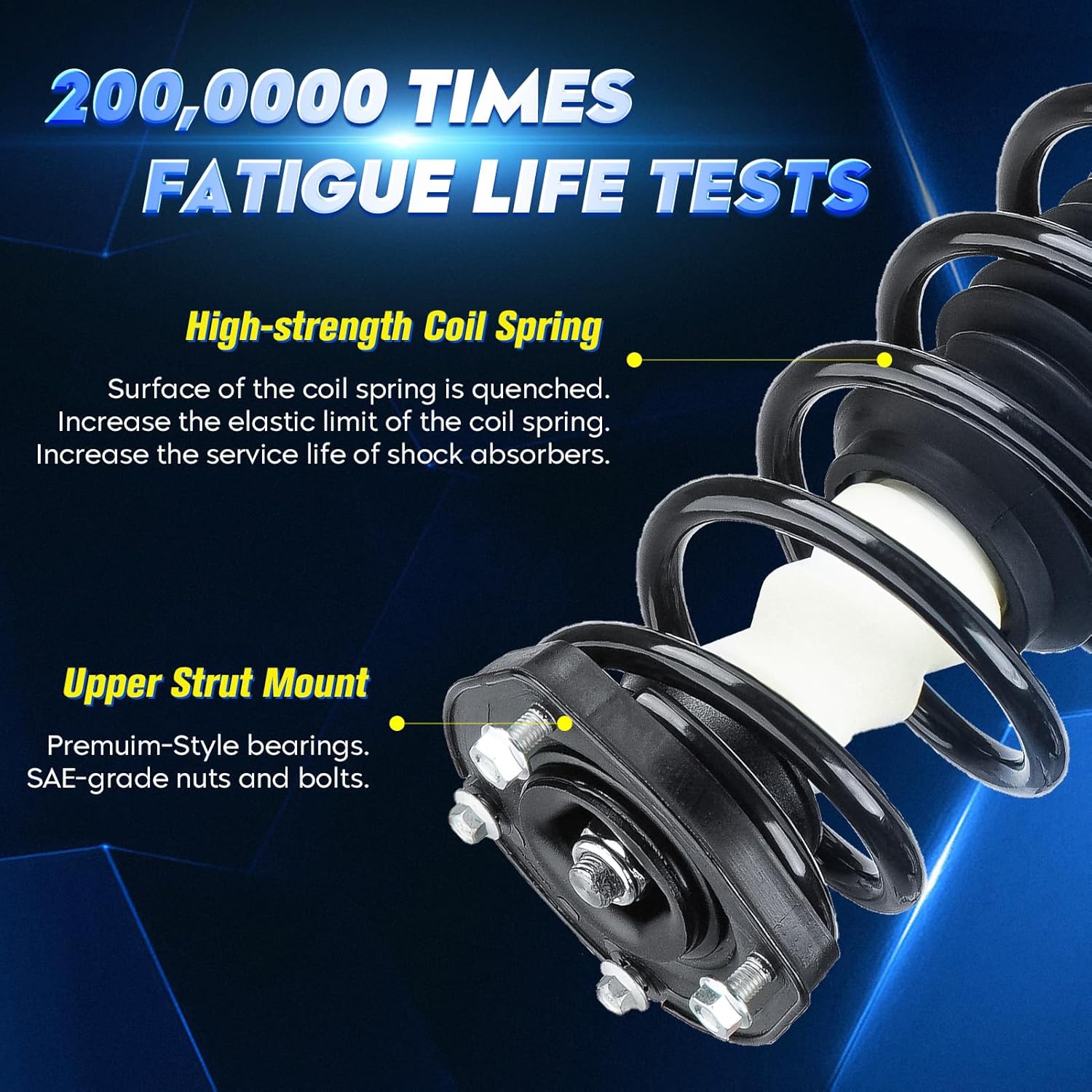 Rear Strut Assembly & Sway Bar Links for Toyota Corolla 1993-2002, 98-02 Prizm, 93-97 Geo Prizm, Shock Absorbers Replace171953 171954 4PCS