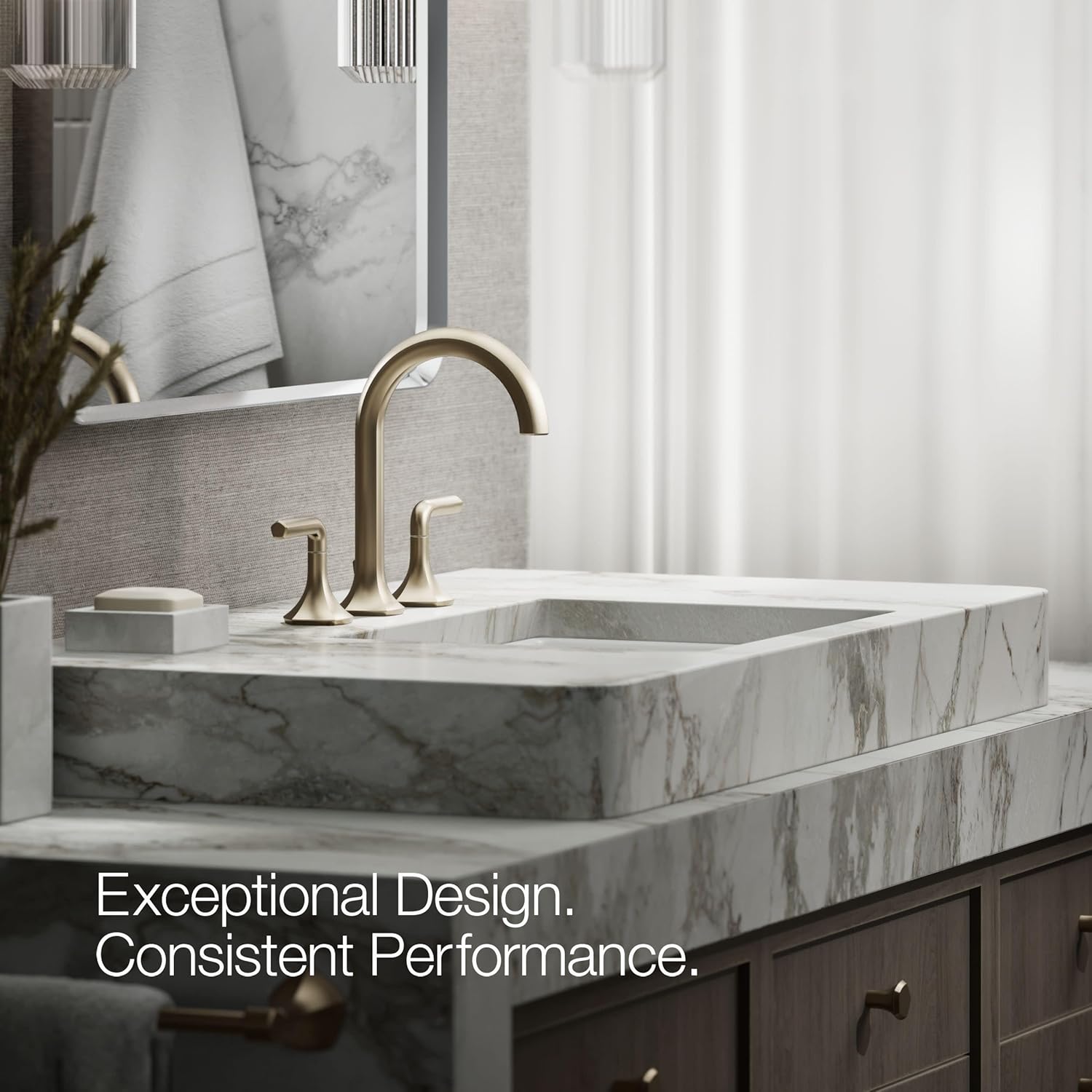 KOHLER K- 27008-K-BV OCCASION™ LAV CANE SPOUT, Vibrant Brushed Bronze