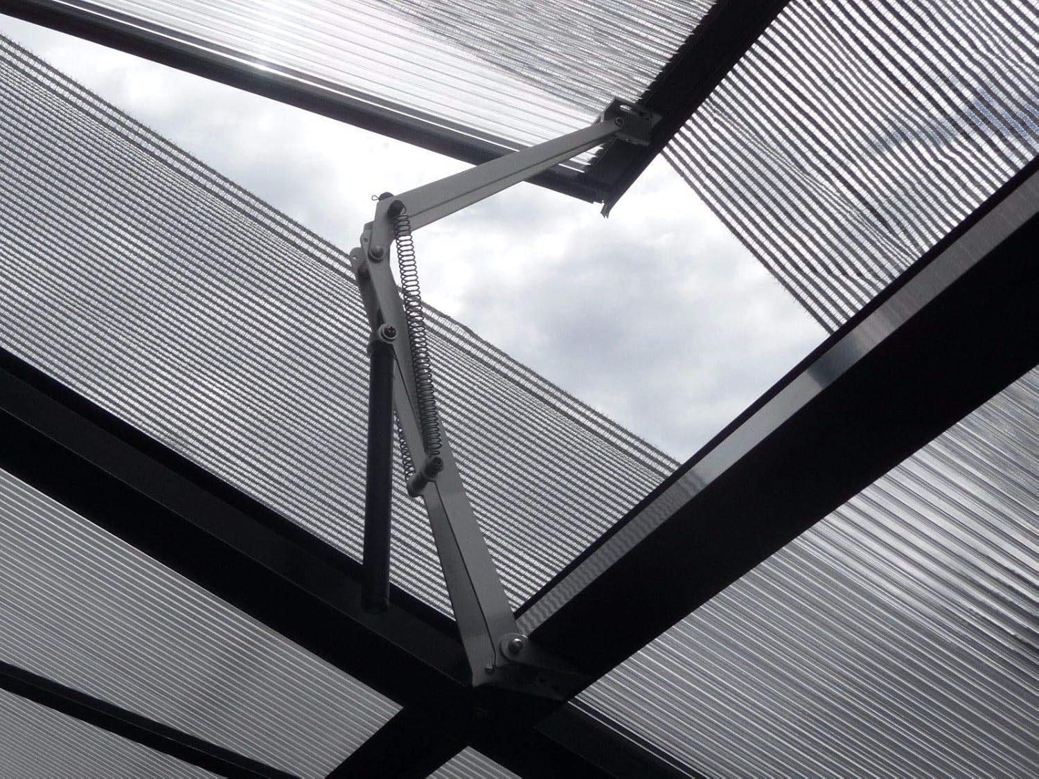 BIBISTORE Automatic Greenhouse Vent Opener with Two Springs Solar Powered Auto Window Opener for Hothouse&Cold Frame Greenhouse Acessories-Lifts 15.4 Lbs