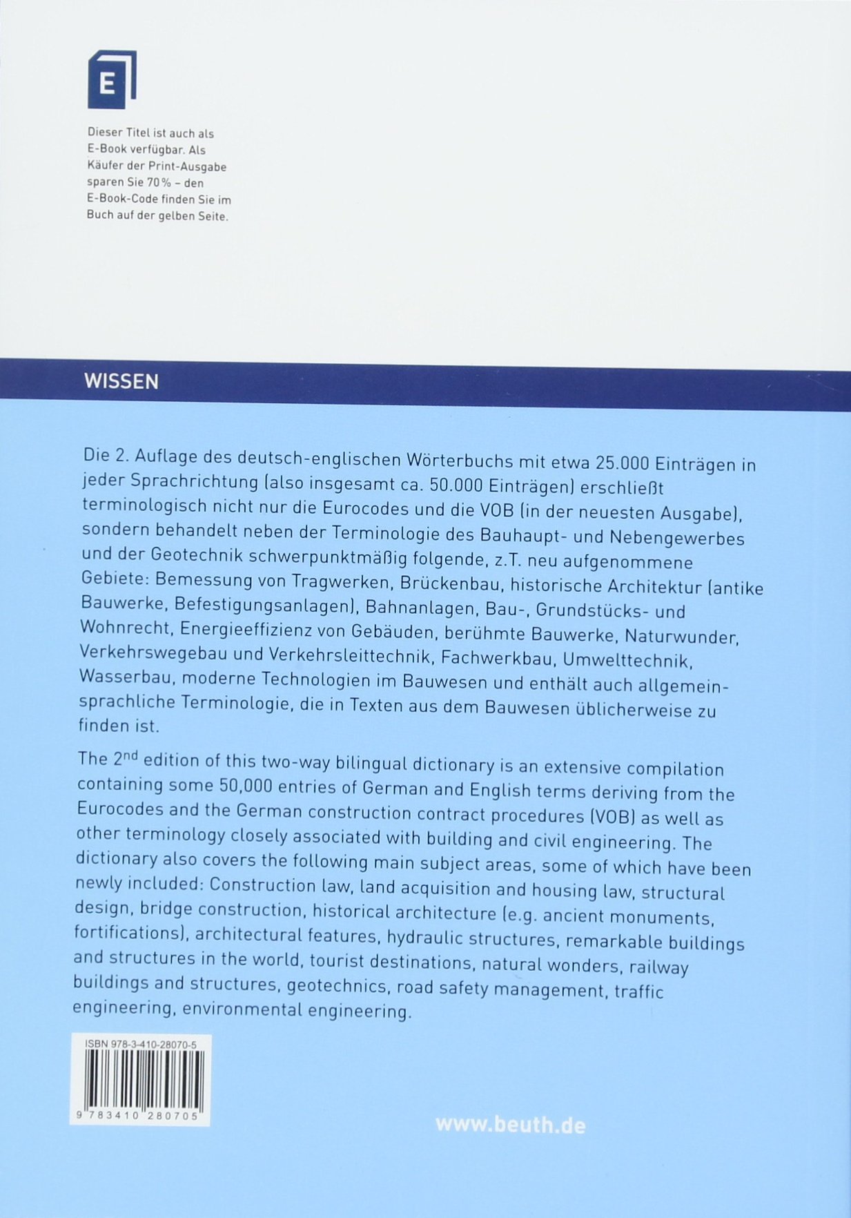 Fachwörterbuch Architektur und Bauwesen: Deutsch - Englisch / Englisch - Deutsch (DIN Media Wissen)