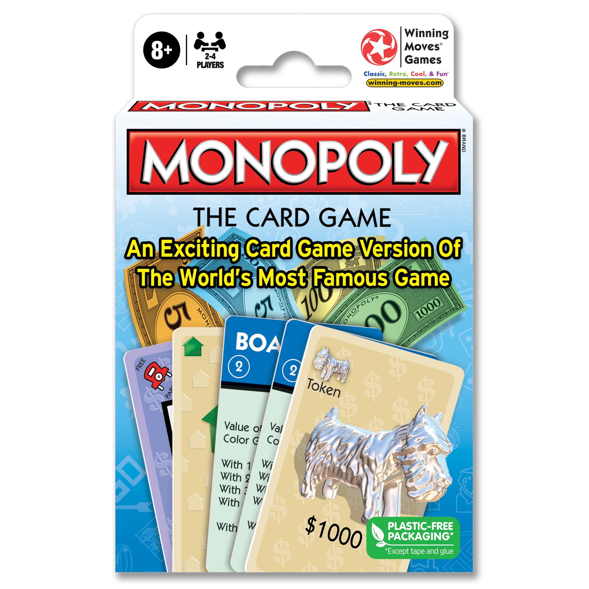 Amazon.com: Monopoly The Card Game, Rummy Style Card Game Version of The  World's Most Famous Game for 2 to 4 Players, Ages 8+ : Toys & Games