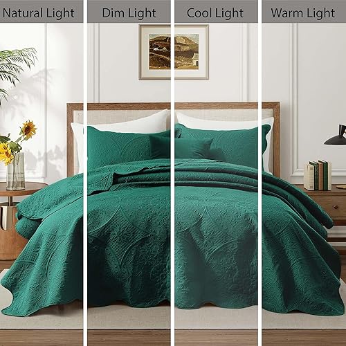 Vista 212 de IR Imperial Rooms - Juego de colcha individual (68 x 86 pulgadas) + 1 funda de almohada (20 x 26 + 2 pulgadas), 2 piezas, ligera, reversible