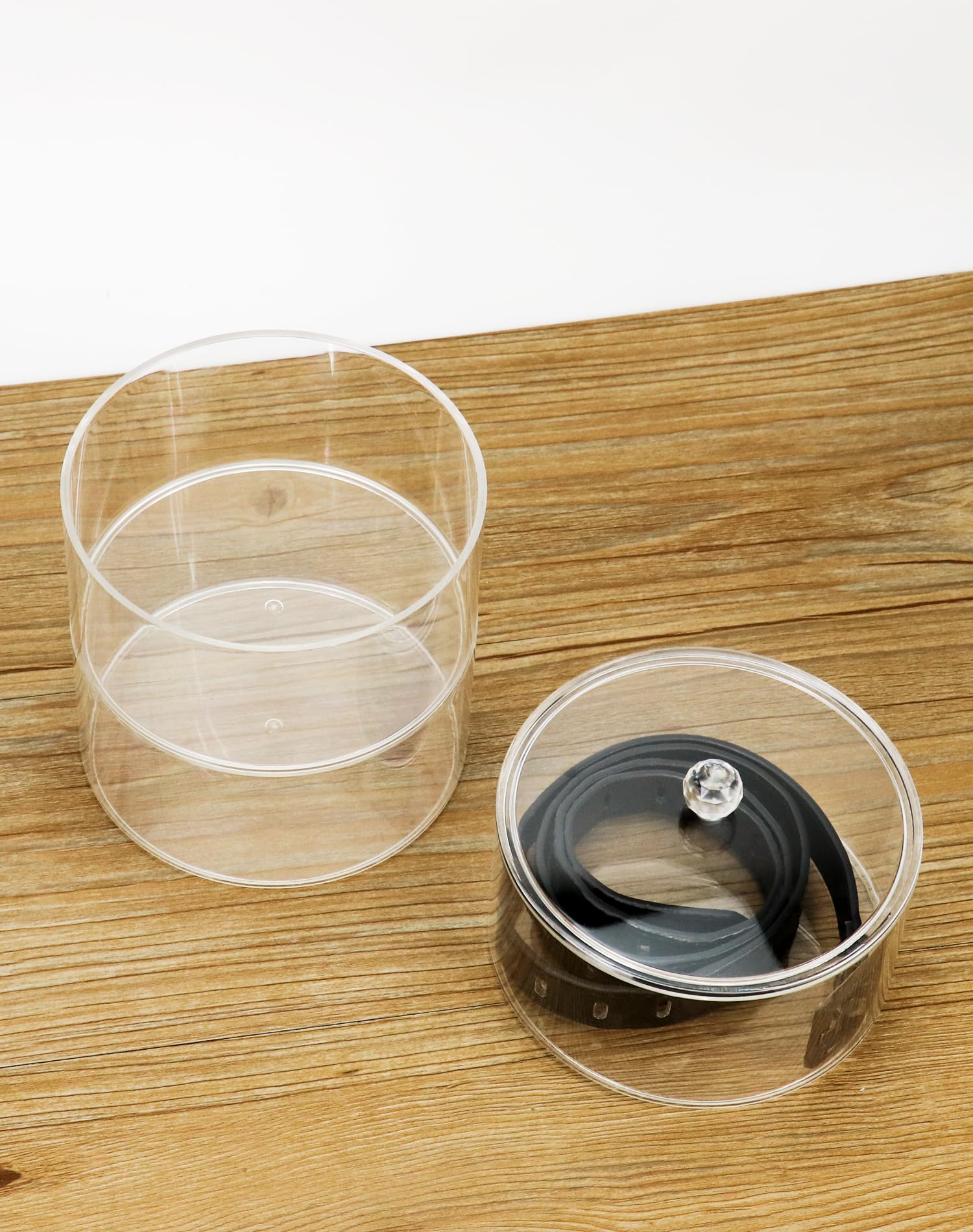 FEMELI Organizzatore Per Cinture 3 Strati In Acrilico Con Magnete - Espositore Per Orologi, Gioielli, Bracciali E Trucco