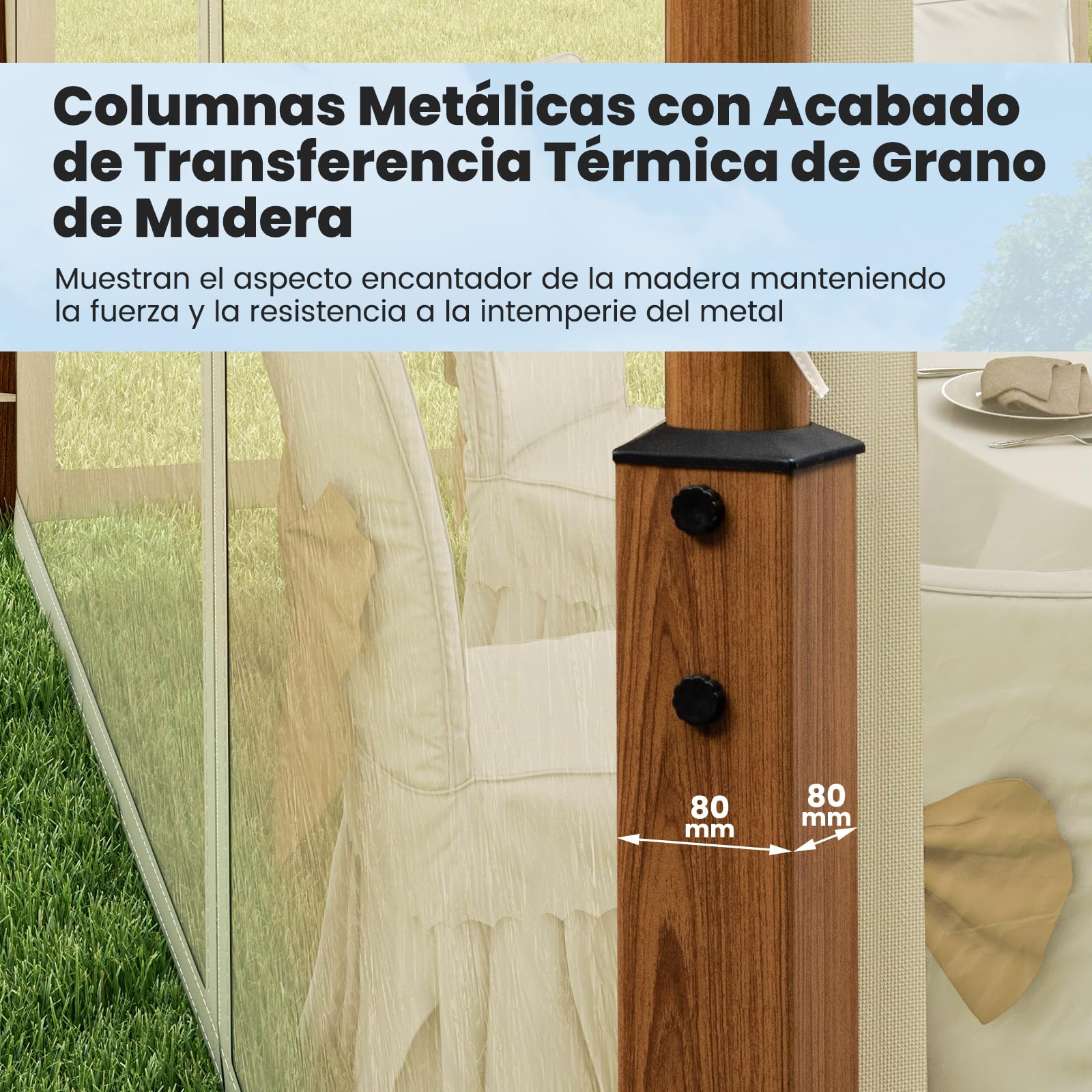 COSTWAY Carpas para Exteriores 3,6 x 3m con Red