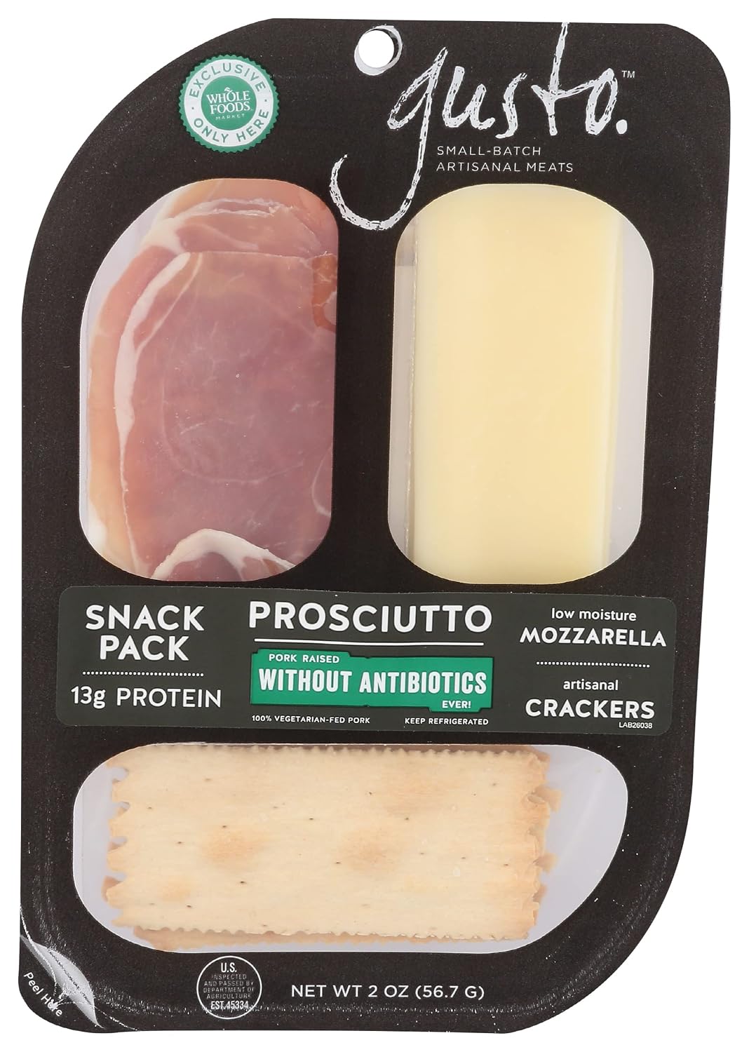 Gusto Prosciutto and Mozzarella Snack Pack, 2 OZ
