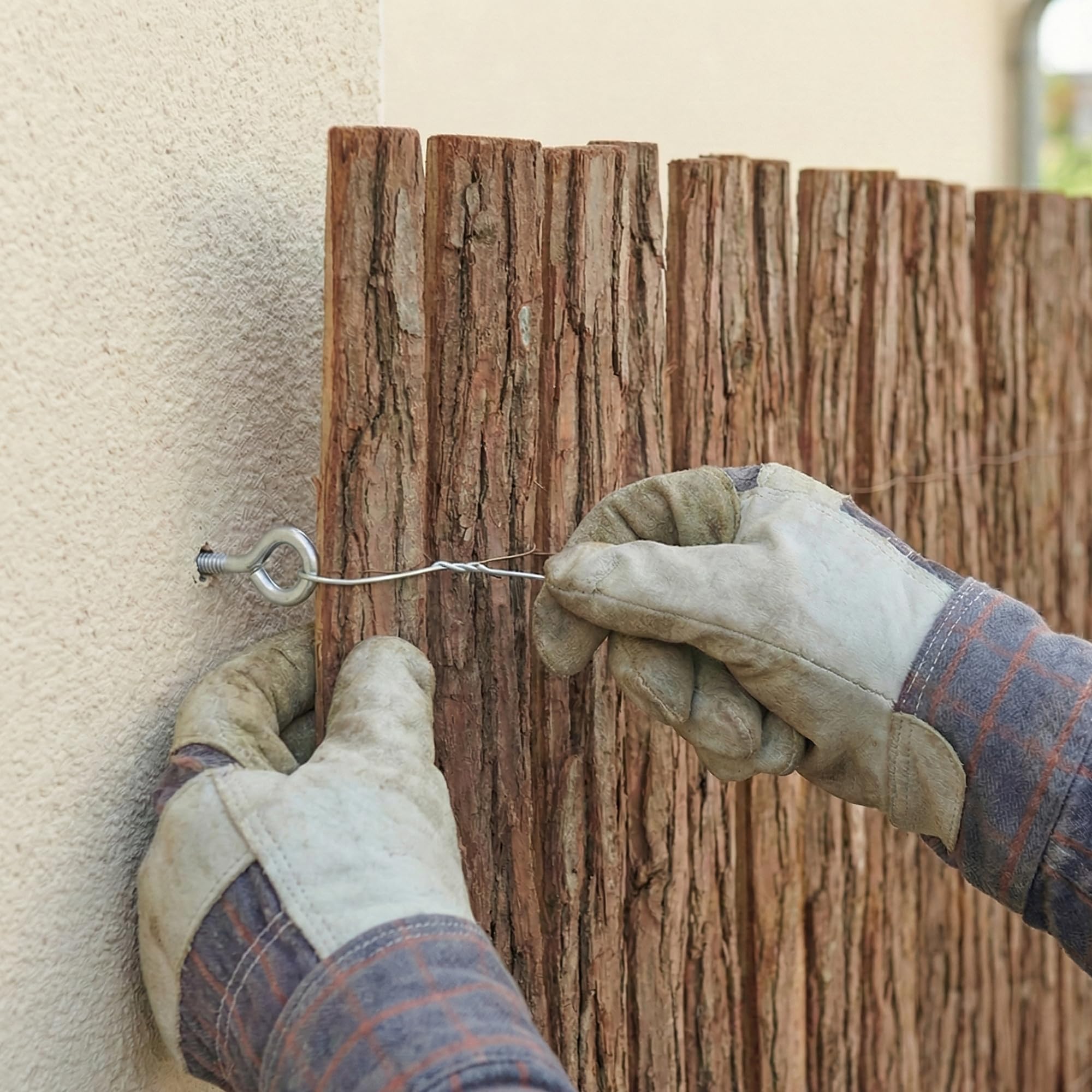 casa.pro Valla de Corteza Zamora Valla de Ocultación Separador de Ambientes para Jardín Terraza Balcón Patio Pantalla de Privacidad 100 x 300 cm - Natural