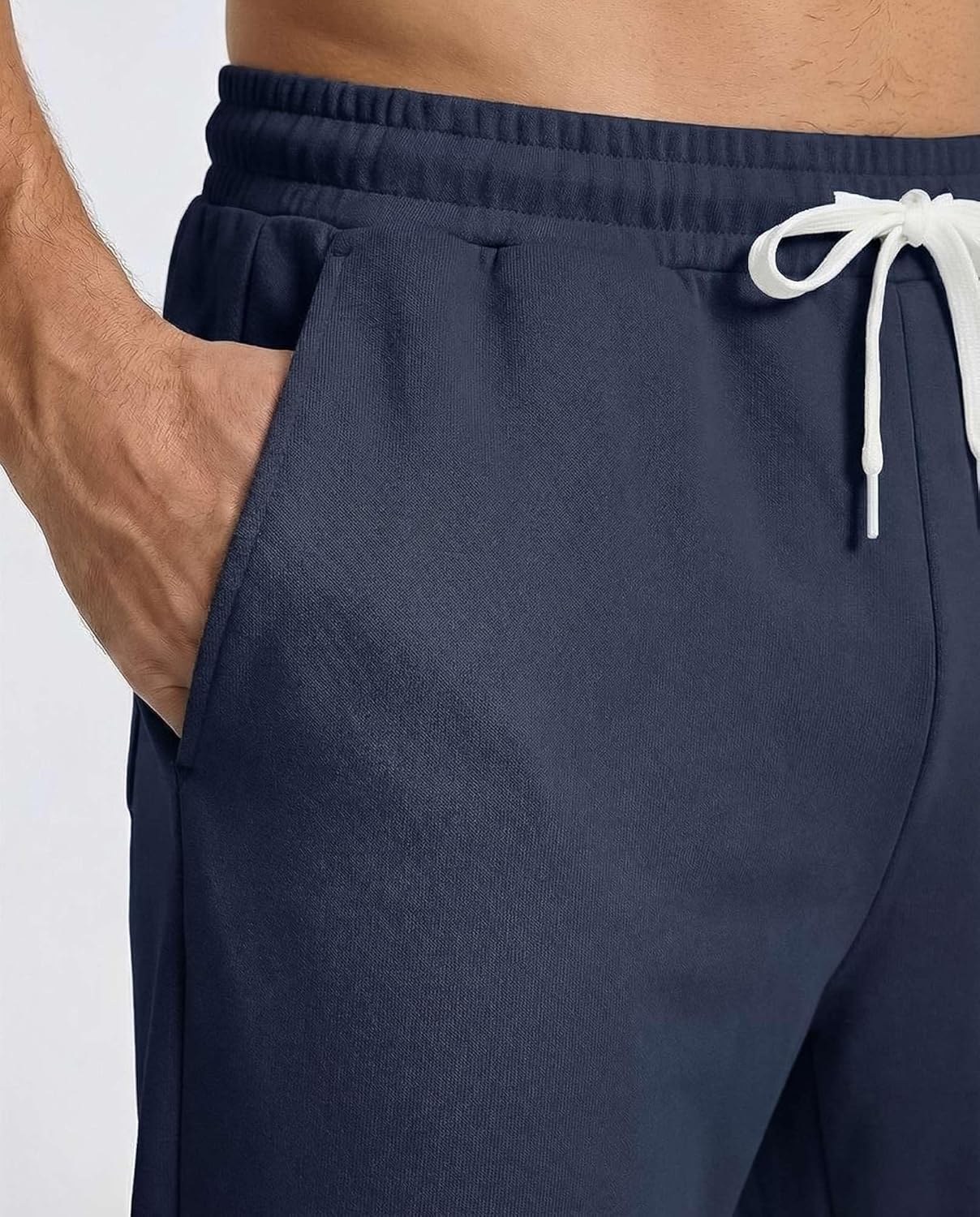 Real Essentials 3 Pack: Men's French Terry Open Bottom Sweatpants - Casual Lounge Comfort Gym with Pockets - Image 5