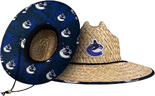 FOCO NHL Team Logo Floral Straw Sun Hat