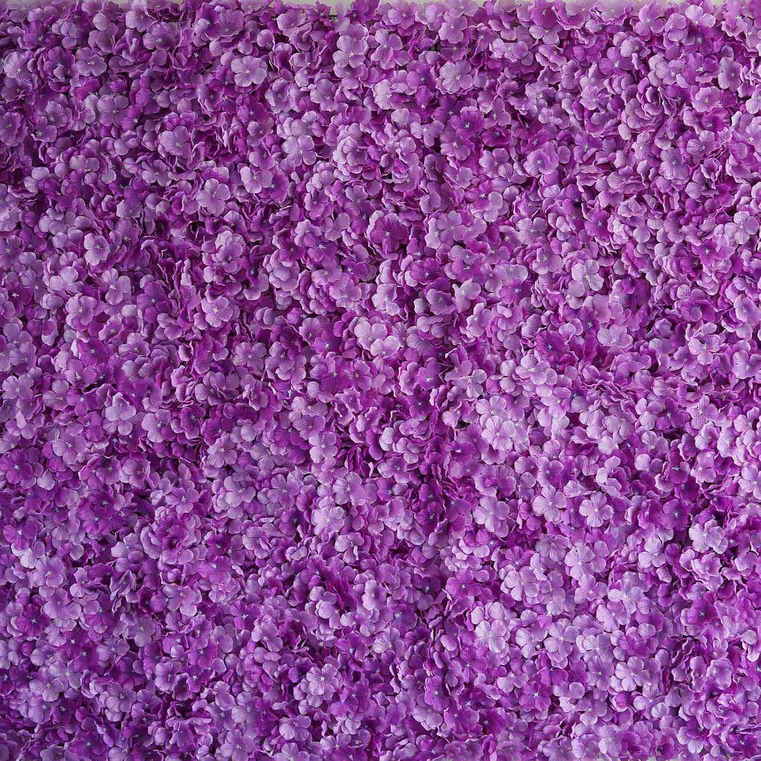 Efavormart 4 PCS Purple Silk Hydrangea Flower Mat Wall Wedding Event Decor for DIY Centerpiece Arrangement Party Decorations