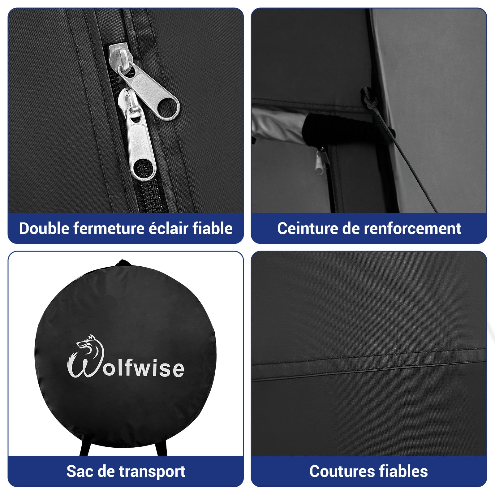 WolfWise Tente de Douche Pop Up Toilette Changement Camping Abri de Plein Air Vestiaire Extérieure Intérieure Portable