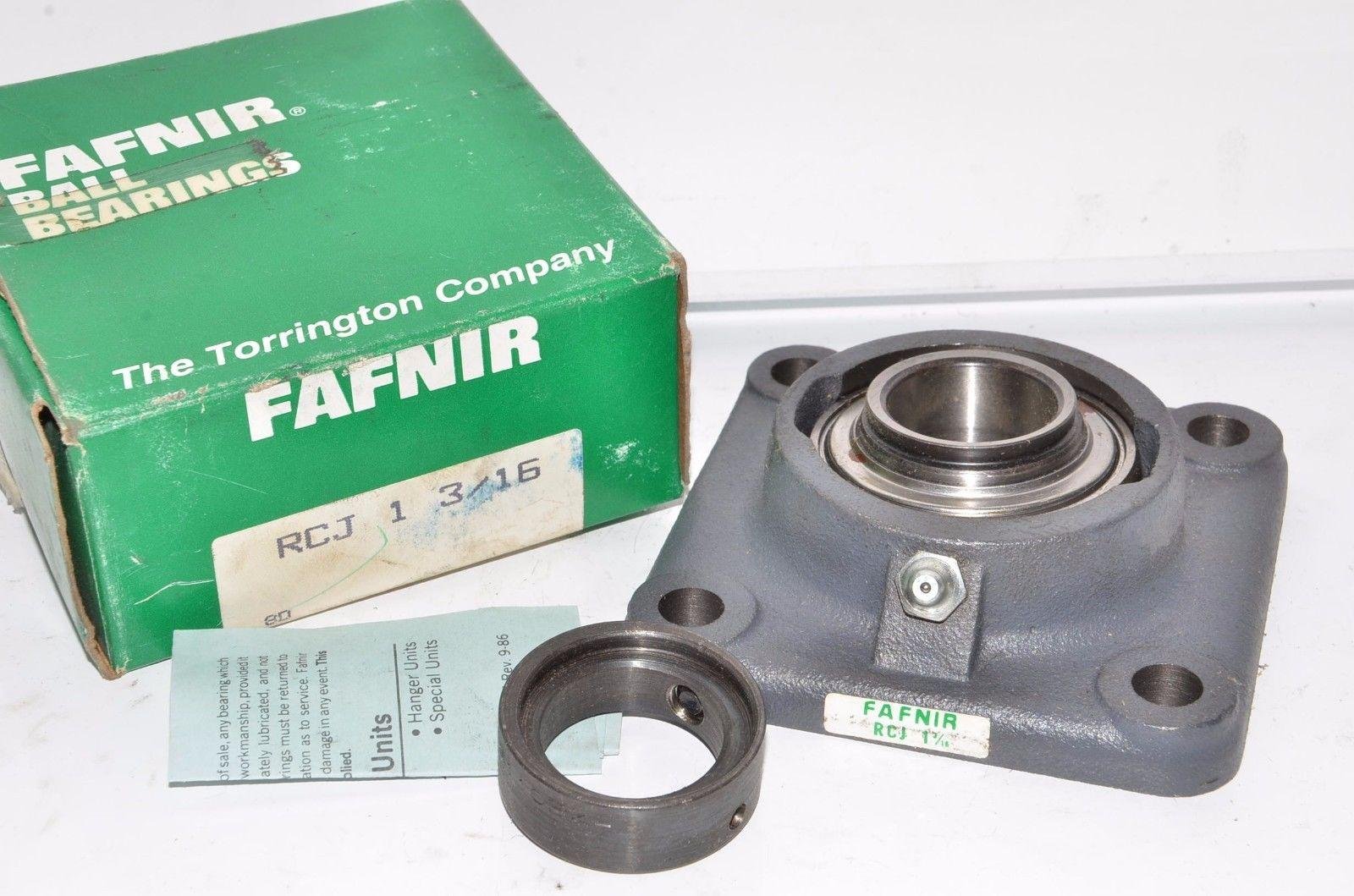 Fafnir RCJ 1 3/16 4-bolt Ball Bearing Flange Block With Eccentric