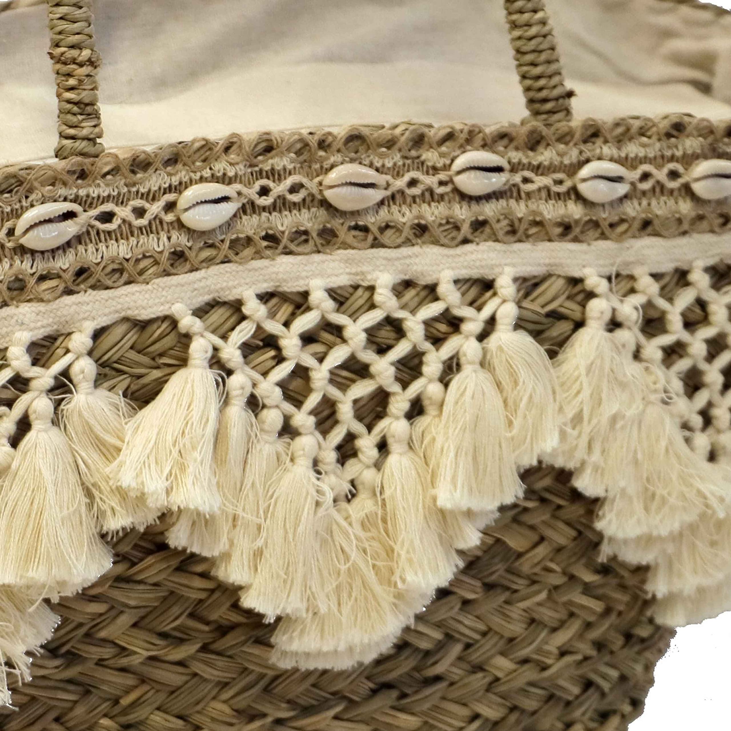 For Time Capazo de playa Bolsa de Playa para Mujer Tote de Rafia Verano Bolso Grande con Asa para Playa Bolso de mano Bolso de hombro Capazo mujer Bolso de Playa de mujer Bolso de verano Suna Natural