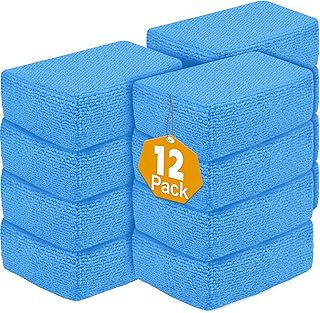 12-Pack Car Wash Sponge Non-Scratch, Microfiber Wax Appli...