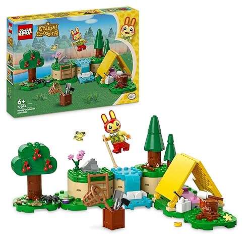 LEGO Animal Crossing Bunnie’s Outdoor Activities Buildable Creative Play Toy for 6 Plus Year Old Kids, Girls & Boys, with Tent and Rabbit Minifigure from the Video Game, Birthday Gift Idea 77047 - Single