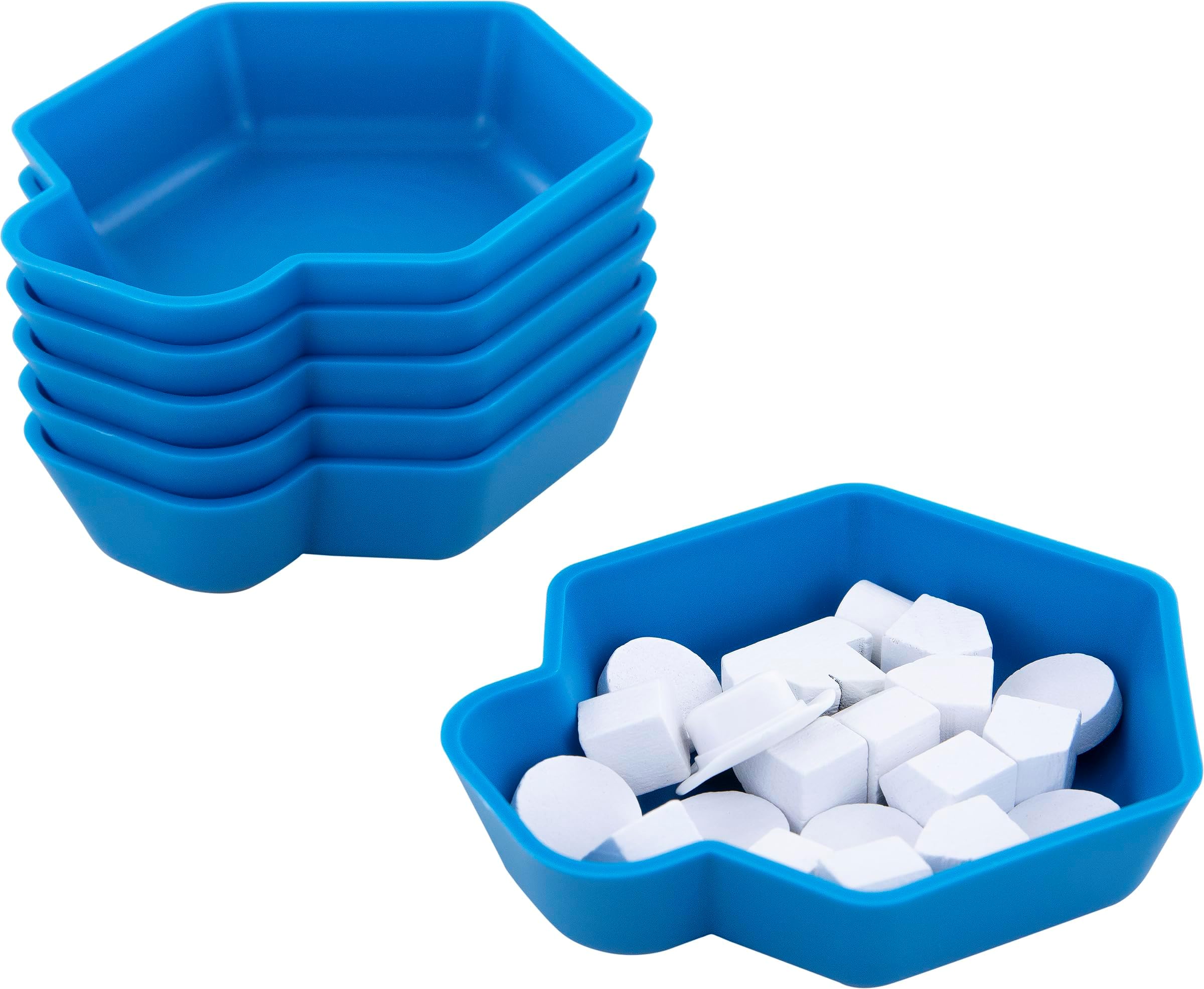 Feldherr SHELL value pack - 6 single-colored token trays for board game accessories, tokens, meeples and other small items