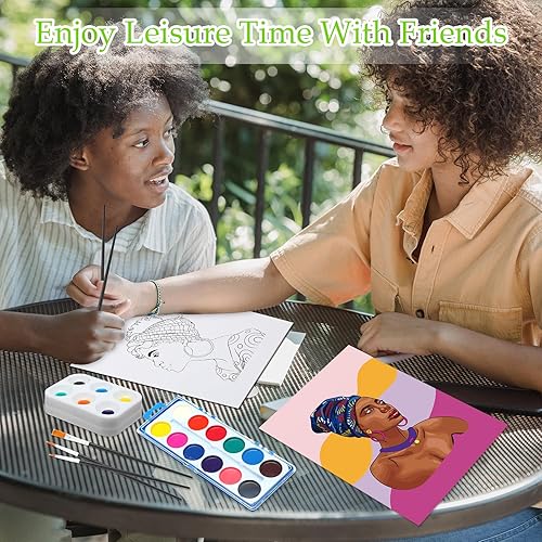 Miniatura 7 de Ctosree 12 juegos de lienzo predibujado para pintar sorbo y pintura, regalos de fiesta de arte, lienzos preimpresos para Navidad, regalos de