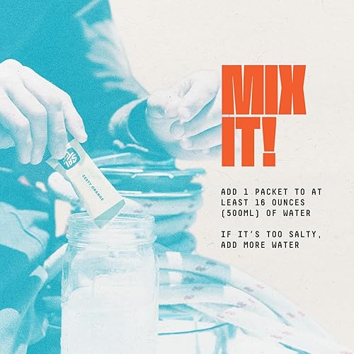 Miniatura 4 de SALTT - Mezcla de bebida con sabor a electrolitos en polvo, sabor a naranja picante, 30 paquetes de hidratación, magnesio, potasio, sodio,