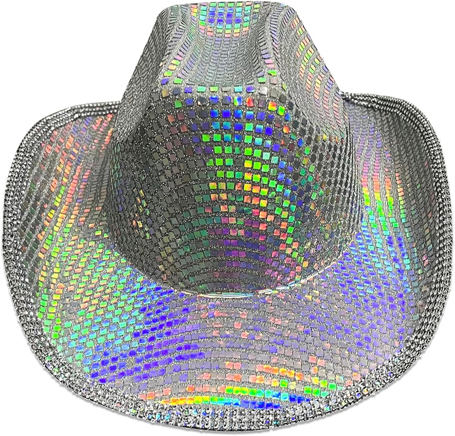 Disco Cowboy Hat for Women Disco Ball Cowboy Hat Disco