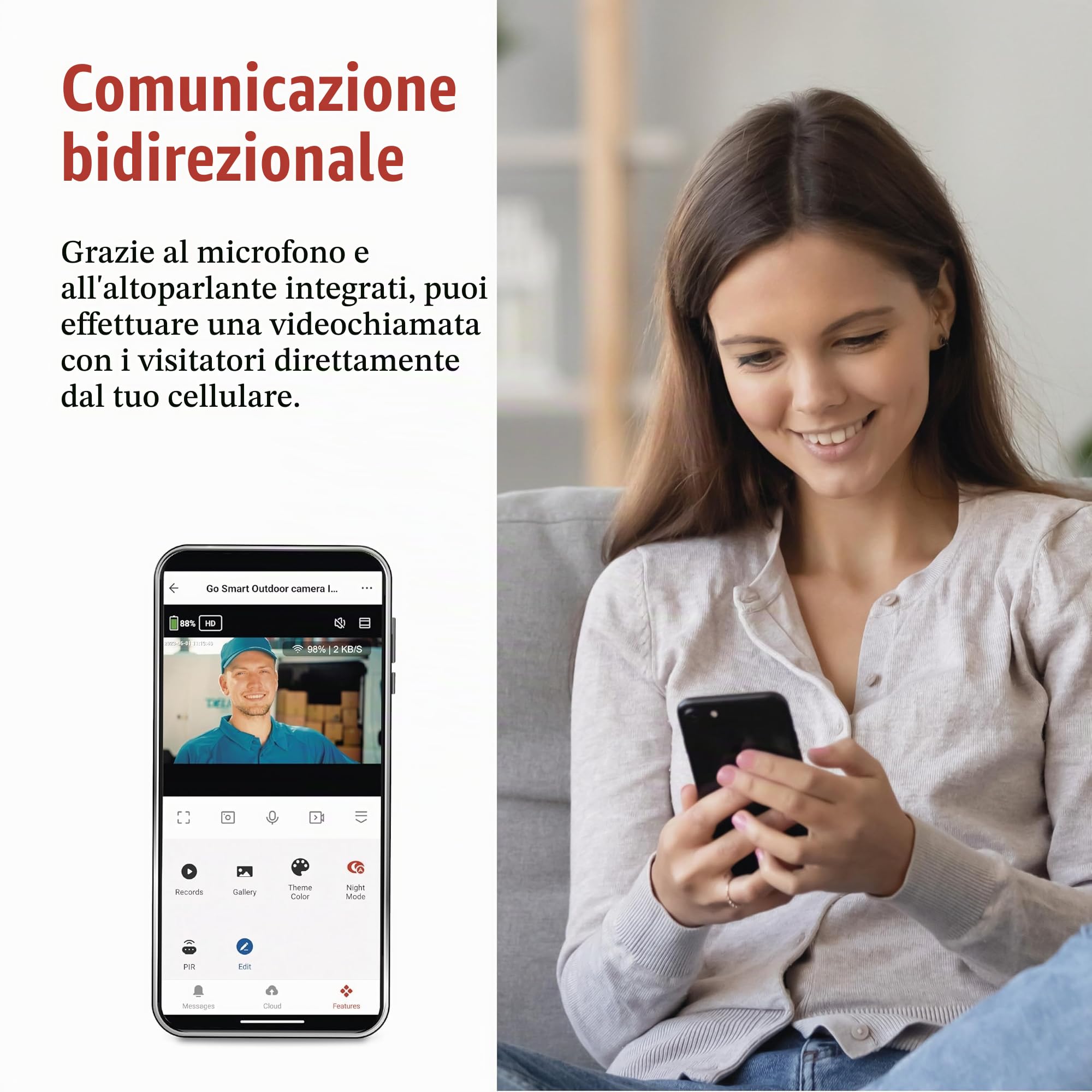 EMOS GoSmart - Telecamera Intelligente Esterno con WiFi & Luce 4MP 2.5K Telecamera di Sorveglianza - Girevole con Rilevamento di Movimento, Visione Notturna fino a 10m, Audio a 2 Vie - Per Lampada E27