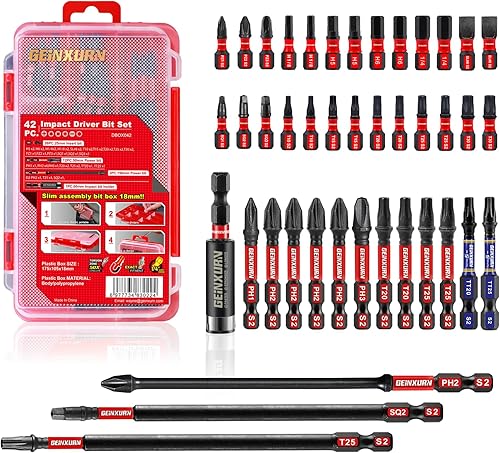 Miniatura 14 de Juego de 76 piezas de puntas de destornillador de impacto, puntas de poder multi-inserto magnéticas de acero S2 con soporte para puntas de impacto