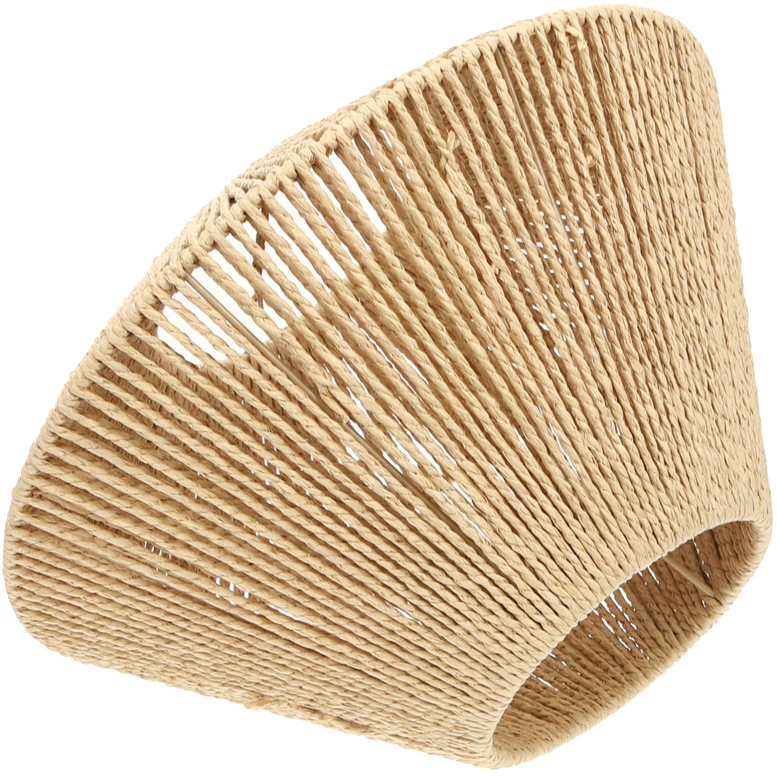 BETOOKY Paralume Compatibile E27 in Carta Intrecciato Vintage Stile Zen Rustico, Facile da Installare per Lampada a Sospensione per Camera da Letto e Soggiorno