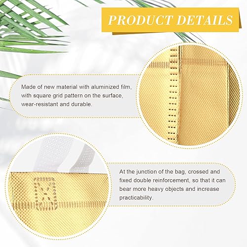 Miniatura 10 de Weewooday 30 bolsas de comestibles reutilizables y brillantes con asas para boda (negro, 12.6 x 9.84 x 3.94 pulgadas)