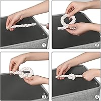 Vista 4 de Cesta de almacenamiento para organizar, contenedores organizadores plegables de tela grande con asa para estantes, juguetes, armario, ropa