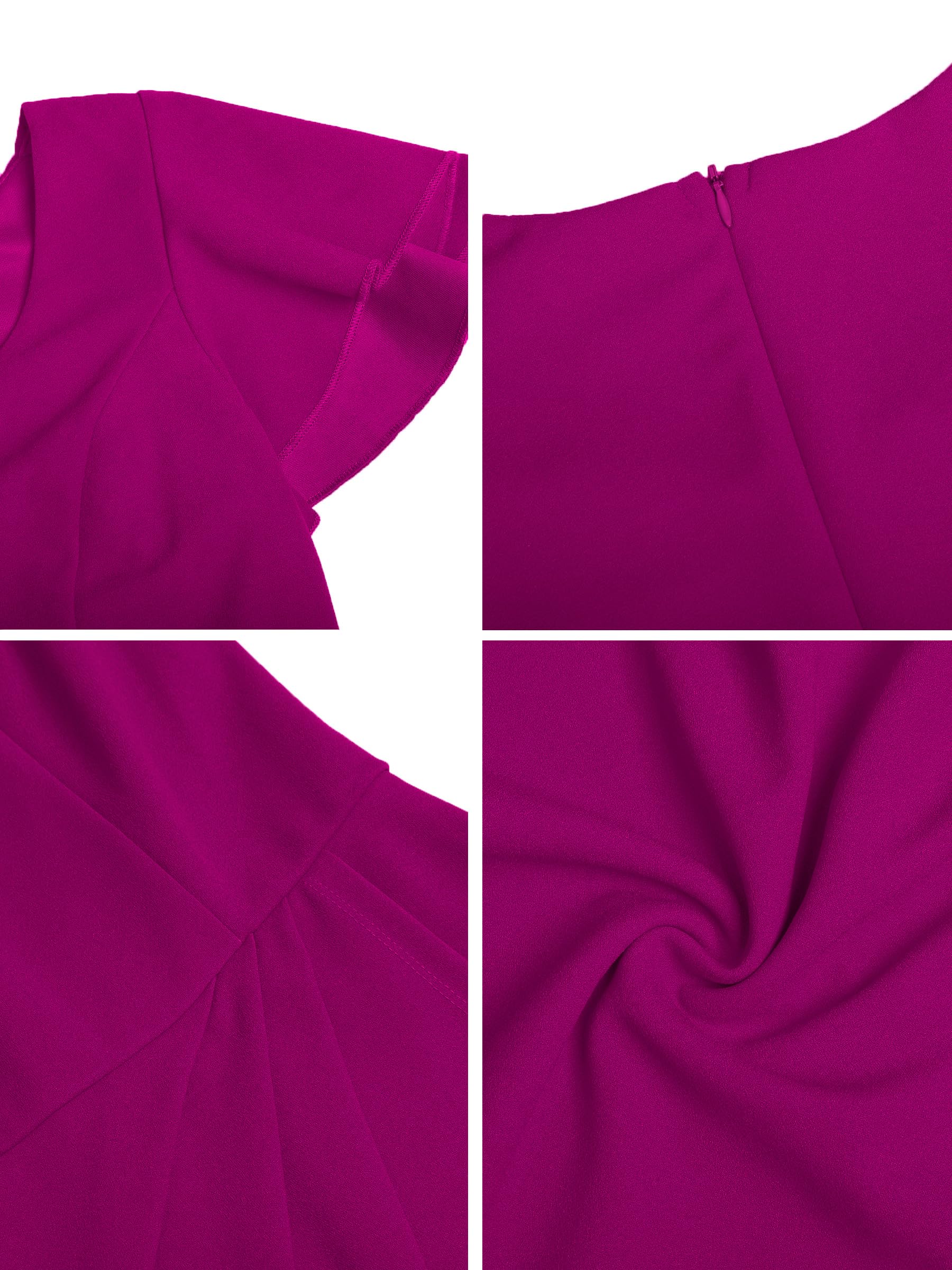 Missufe Damen Wickelkleid Cocktailkleid Partykleid Minikleid Bodycon Elegant Kurzes Kleider