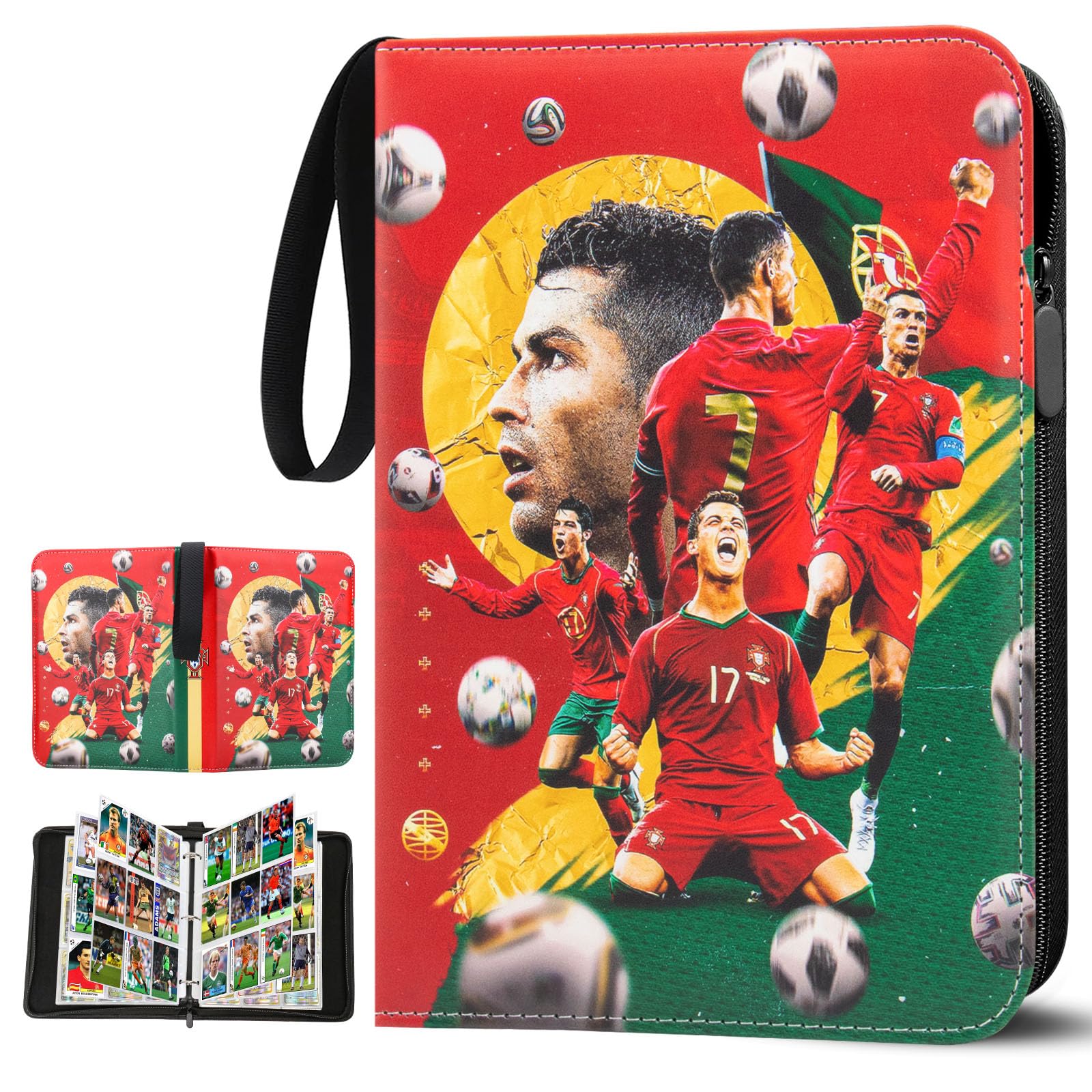 Fußball Karten Sammelalbum - 900 Karten Fassungsvermögen Mit Reißverschluss