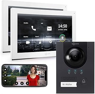 GOLIATH® PRO IP - Türklingel & Türsprechanlage mit Kamera [UNTERPUTZ TÜRSTATION] - Klingel mit Kamera & 2x10 Zoll Monitor - Doorbell Camera - Video Sprechanlage mit Türöffner - Videotürklingel