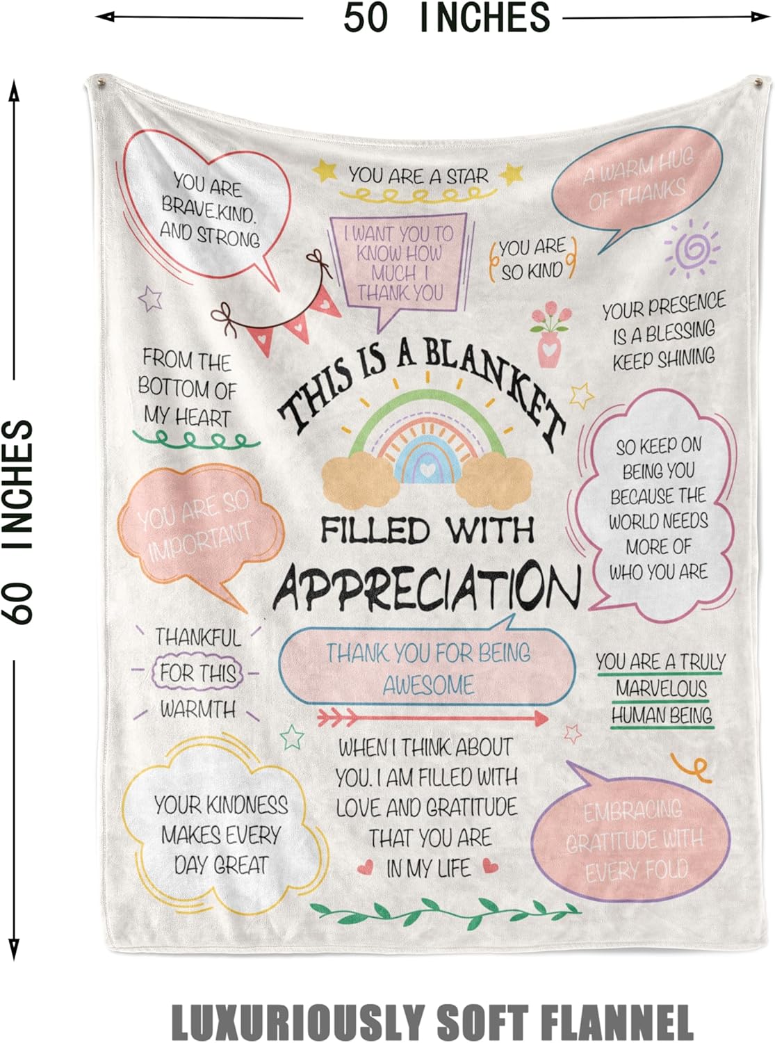 Thank You Gifts for Women,Appreciation Gifts for Woman,Gift for Woman,Appreciation Gift for Coworkers Teacher Counselor Paraprofessional Throw Blanket 60"x50" - Image 3