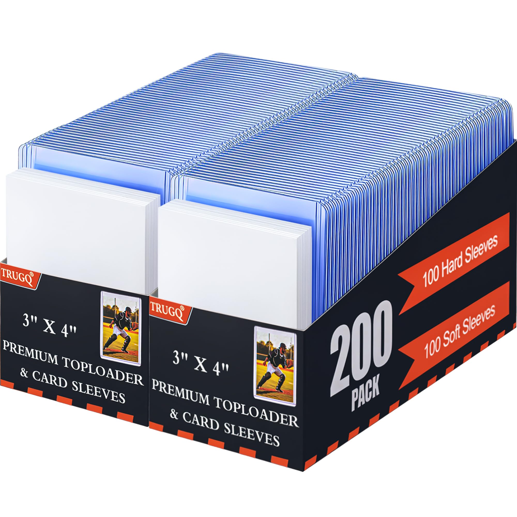 Amazon.com: TRUGQ 400 Card Sleeves Toploads for Cards,3" x 4" Baseball Card Protectors,Premium Standard Size Trading Hard Plastic Card Holder for Sports Football Cards(200 Hard Protectors +200 Soft Sleeves) : Toys & Amazon.com: TRUGQ 400 Card Sleeves Toploads for Cards,3" x 4" Baseball Card Protectors,Premium Standard Size Trading Hard Plastic Card Holder for Sports Football Cards(200 Hard Protectors +200 Soft Sleeves) : Toys &