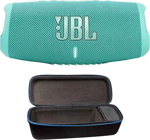 Miniatura 14 de JBL Charge 5 - Paquete de altavoz portátil Bluetooth inalámbrico e impermeable con divvi!, funda rígida protectora, color gris
