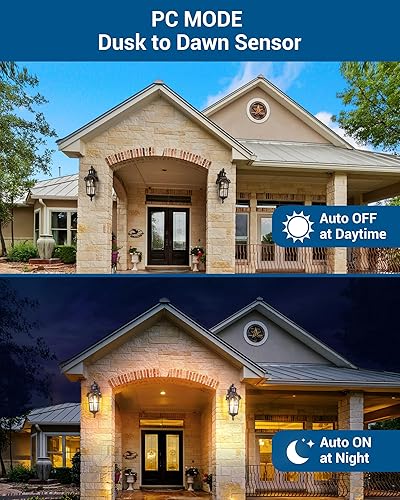 Miniatura 3 de DEWENWILS Lámpara de pared con sensor de movimiento para exteriores, aplique de pared del atardecer al amanecer, 3 modos de iluminación, luz de
