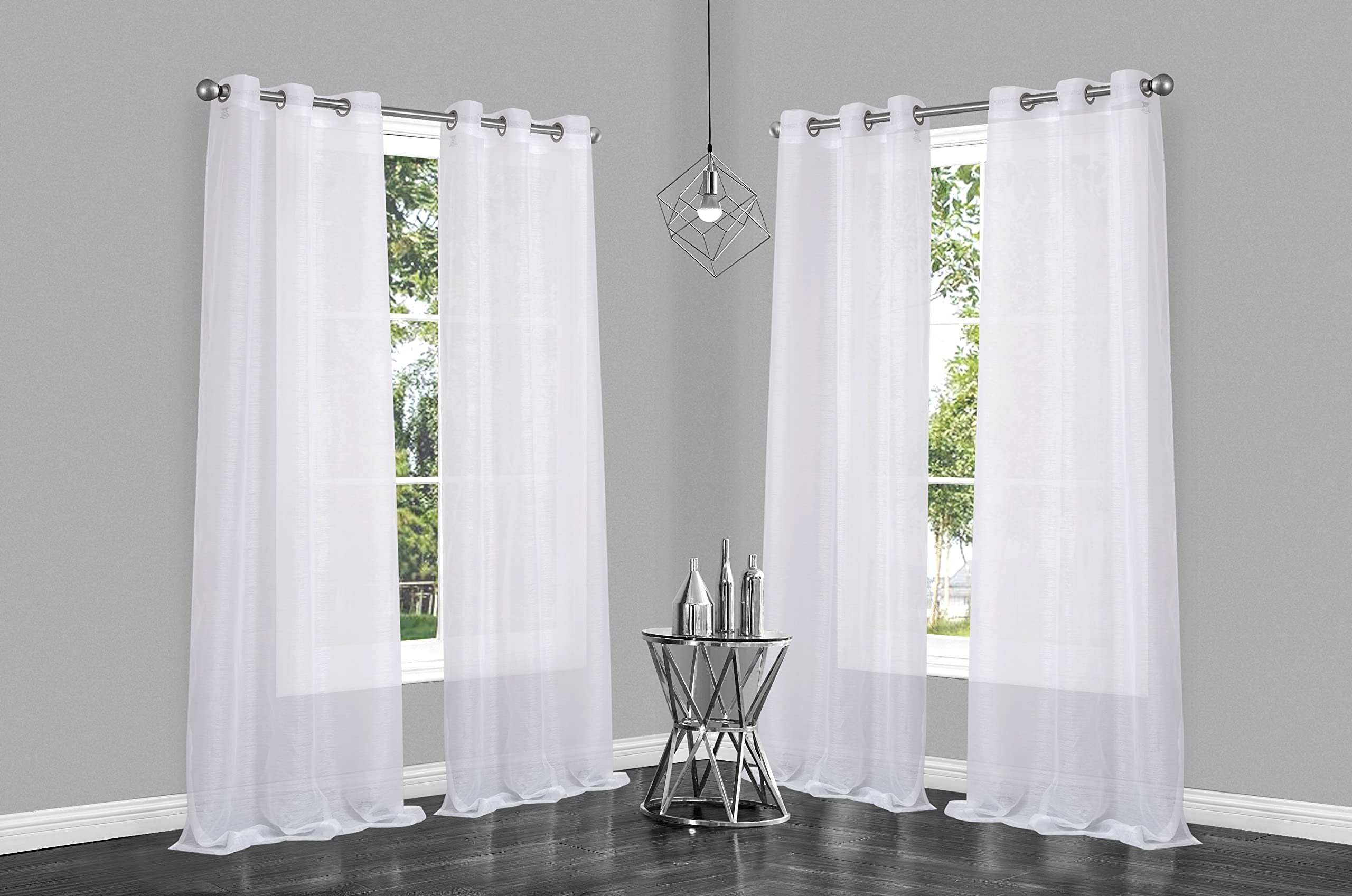 Voilage blanc 213 cm pour salon lumineux et chambre parentale apaisante