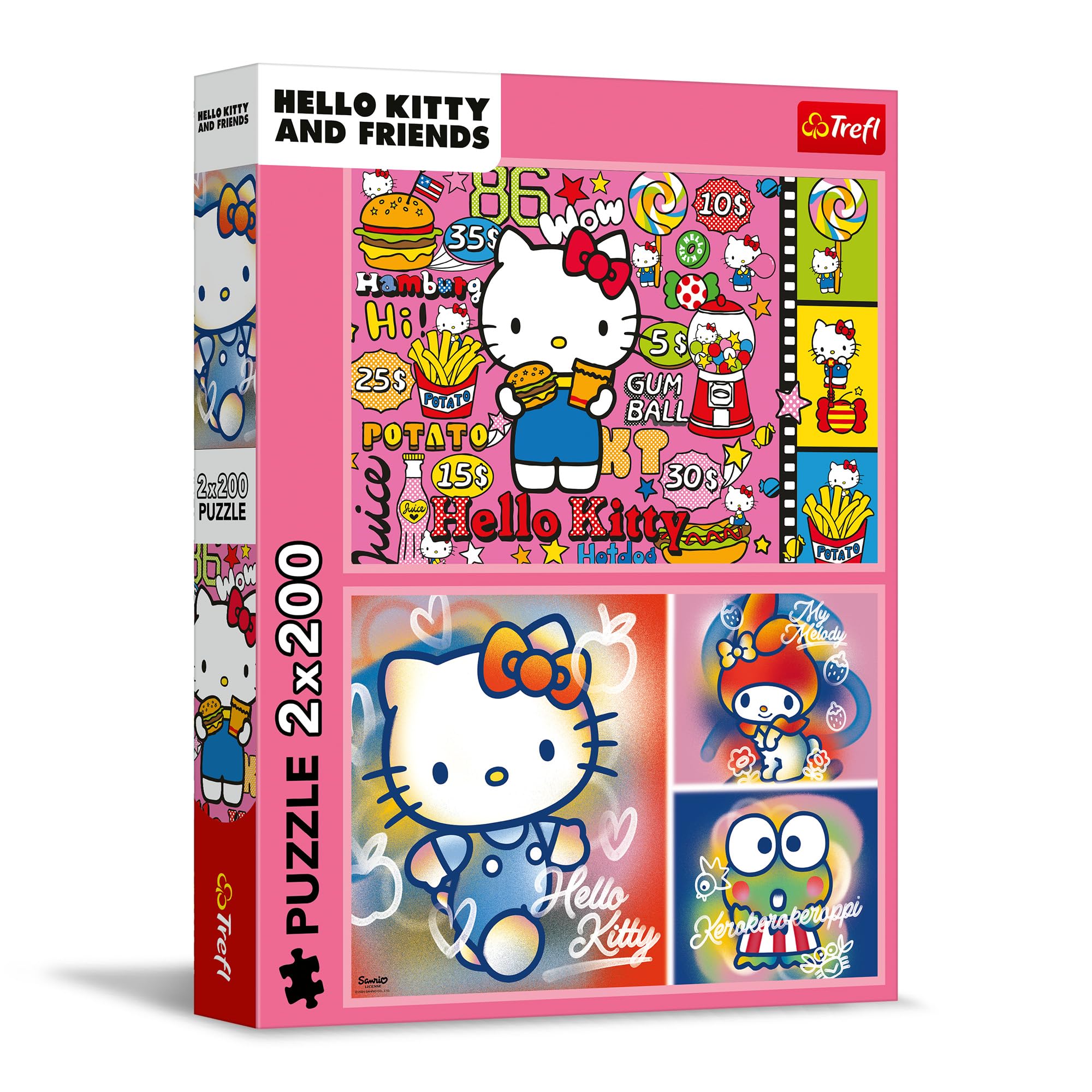 Trefl - 2 in 1 Jigsaw Puzzle: Hello Kitty and Friends - 2 x 200