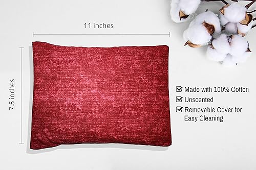 Miniatura 8 de Almohadilla térmica rellena de maíz para microondas y paquete fríofunda lavable 100% algodón (bandana - blanco y negro, 7.5 pulgadas de ancho x 11