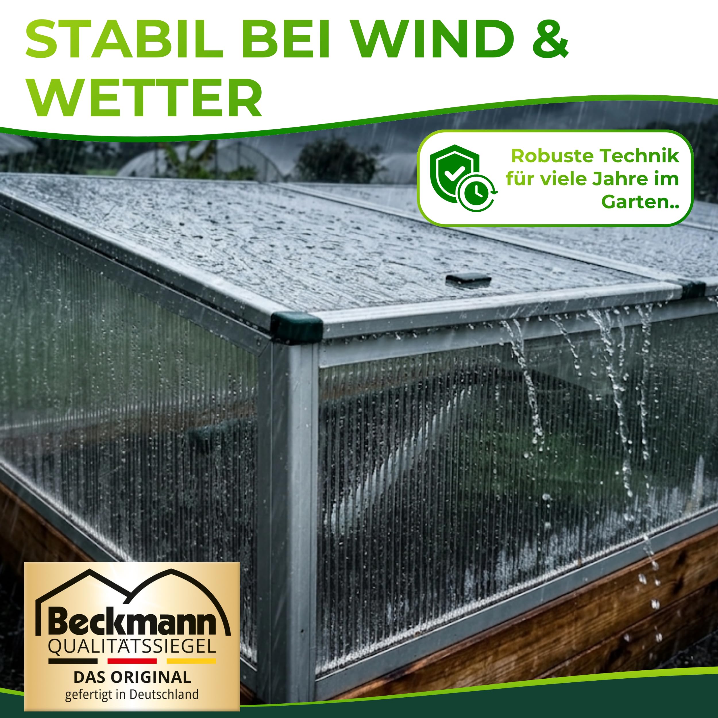 Beckmann automatischer Fensteröffner Frühbeet 7 kg Hubkraft Temperatur einstellbar Zubehör Gewächshaus