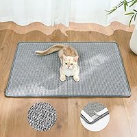 Conlun Natural Sisal Cat Scratcher Mat - Durable Anti-Slip Floor Pad Protects Furniture, Couches & Carpets for Indoor Cats (15.7x23.6")