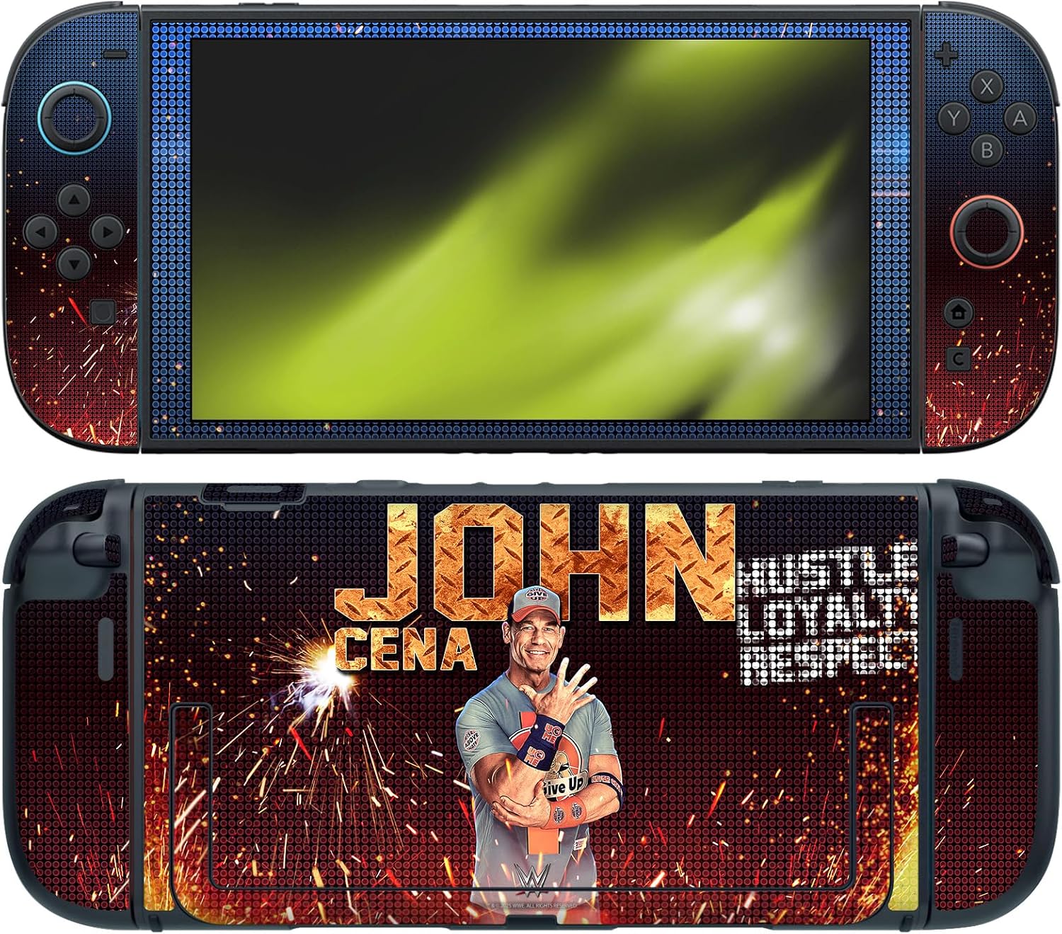 Head Case Designs Officially Licensed WWE LED John Cena Vinyl Sticker Gaming Skin Decal Cover Compatible with Nintendo Switch 2