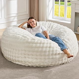 Hobestluk Bean Bag Chairs Beanbag Chair with Filler Adult Bean Bags with...