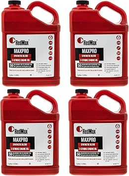 1 Case of Four 1 Gallon Jugs of Red Max Synthetic 2 Stroke Oil w/ Fuel Stabilizer 501 Mix Ratio