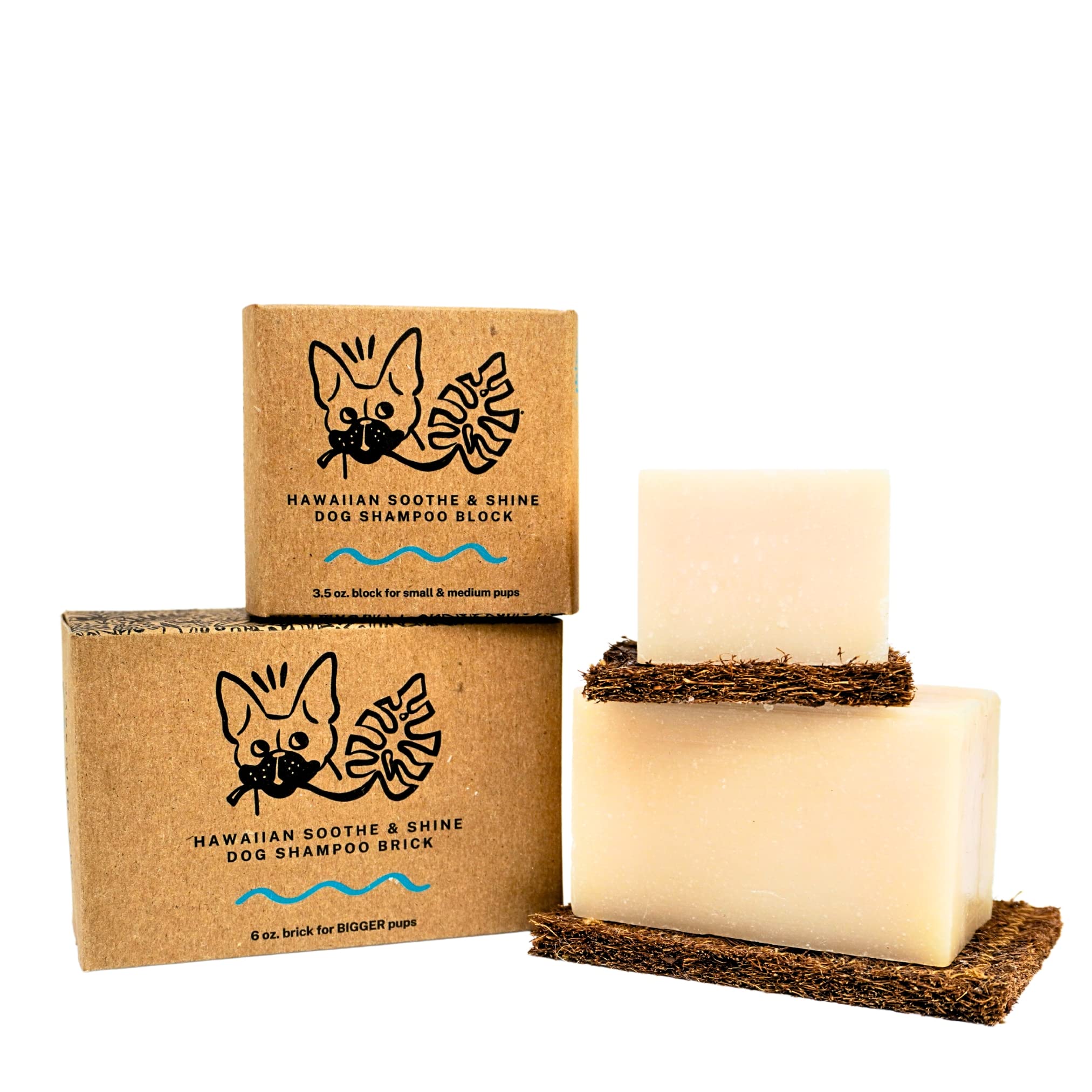 Sandy Frenchie Dog Shampoo Bar Formulated with Gentle Ingredients Vegan Dog Shampoo Bar for Sensitive Skin Allergy Itch Hot Spot and Shedding Control | for All Breeds and Dog Ages 3.5 Oz (Block)