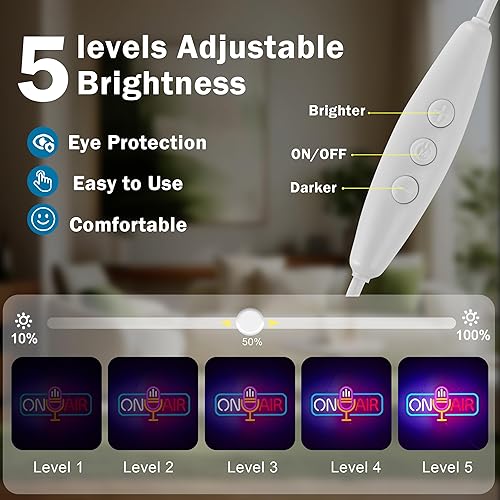 Miniatura 3 de Letrero de neón para decoración de pared, letreros de neón Live On Air, cerveza, dormitorio, hogar, cueva, oficina, hotel, pub, cafetería, hechos a