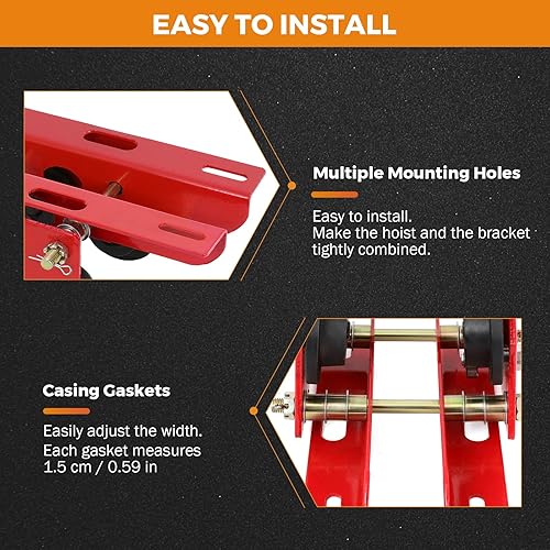 Miniatura 4 de BEAMNOVA Carro manual para I-Beam con brida ancha de 1.57-4.64 pulgadas, para elevación eléctrica PA200 PA250 PA300 PA400 PA500, resistente, 4