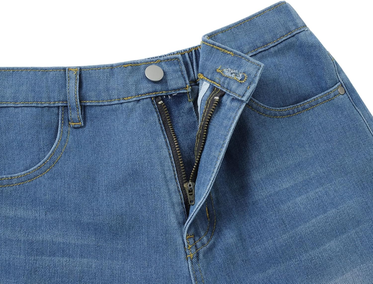 Weixinbuy Girls Jeans Wide Leg Pants Baggy Jeans for Girls Elastic Waisted Denim Pants Trendy Tween Streetwear 6-14Y